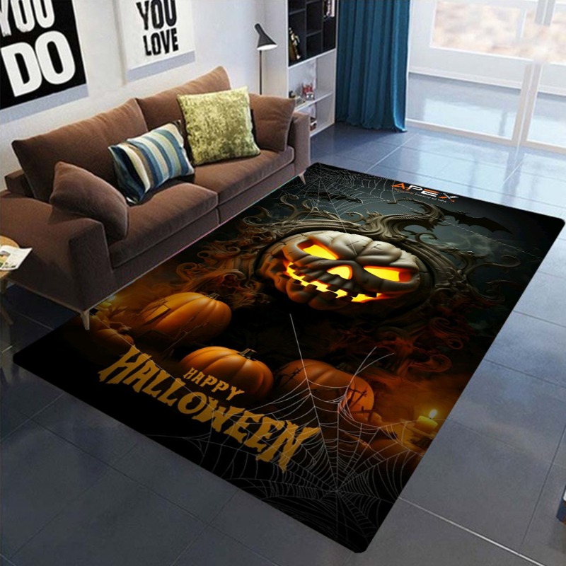 ハロウィンカーペットマットラグホラーホラーシェードカボチャラ - Commercial Printing Supplies Usa のレビューと価格