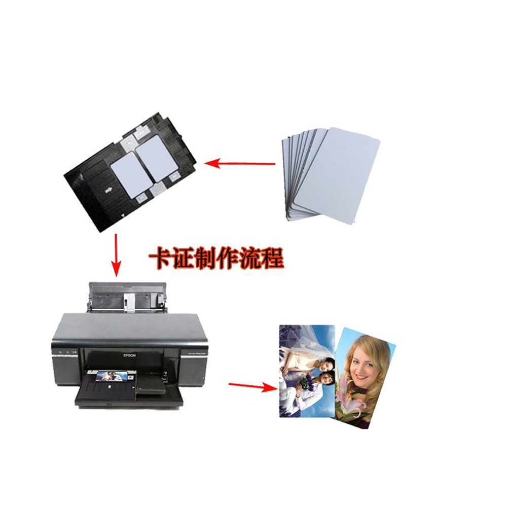 20 個光沢のある白い空白インクジェット印刷可能な PVC  - Commercial Printing Machine のレビューと価格